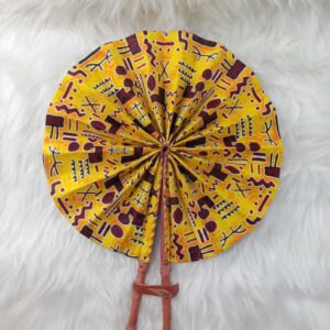 Ankara Leather Fan