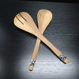 Hand Carved African Olive Wood Kitchenware set