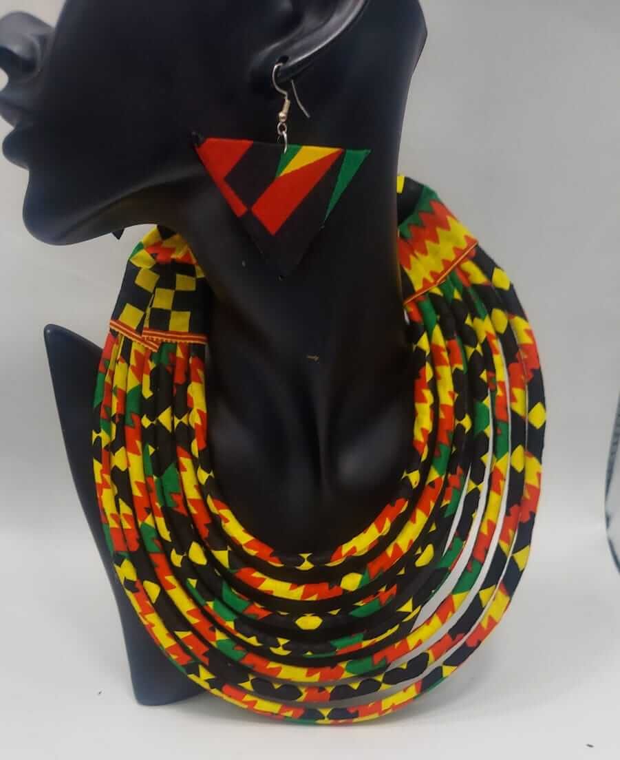 African Fabric Necklaces